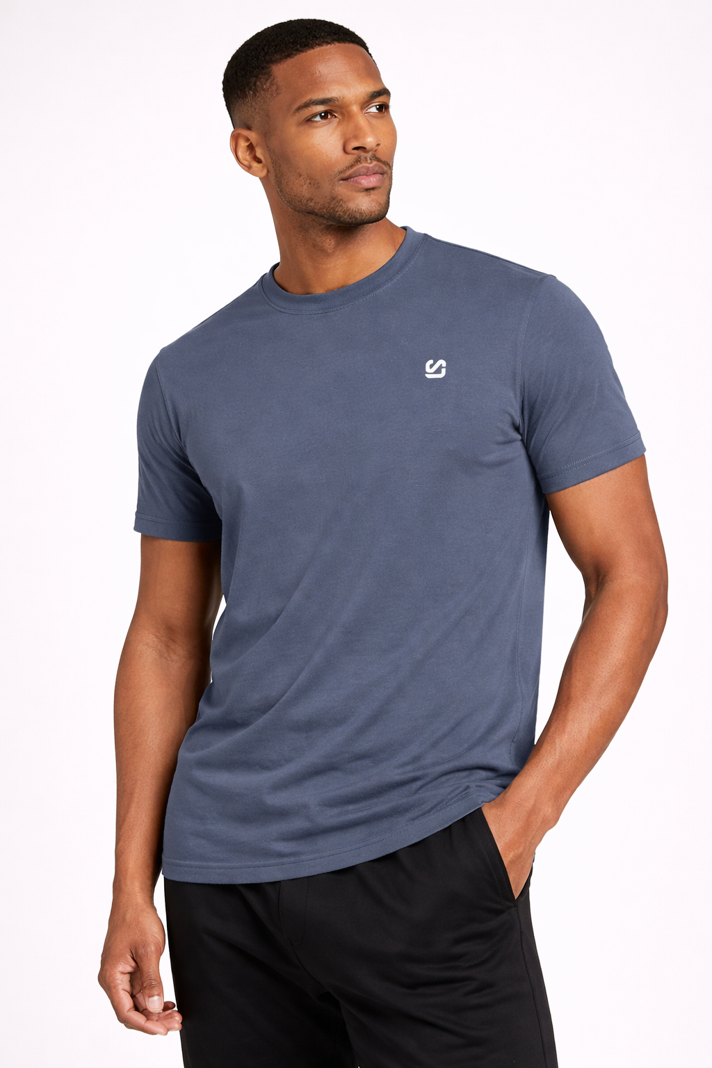 [Signature] Crewneck T-shirt - Navy Blue